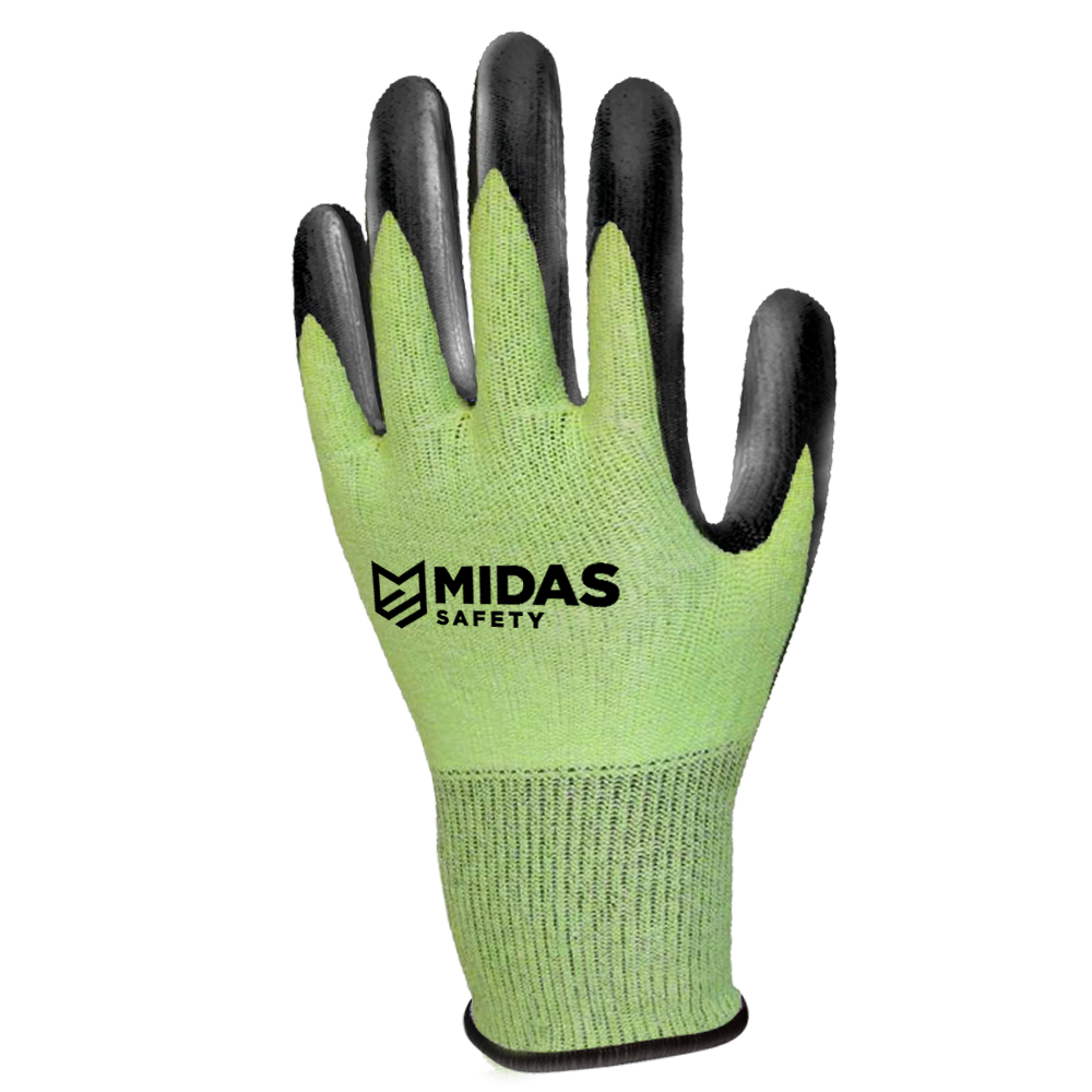 Smooth Polyurethane-Coated Black Seamless HPPE Cut, Abrasion, and Puncture  Resistant Gloves - PUG-655